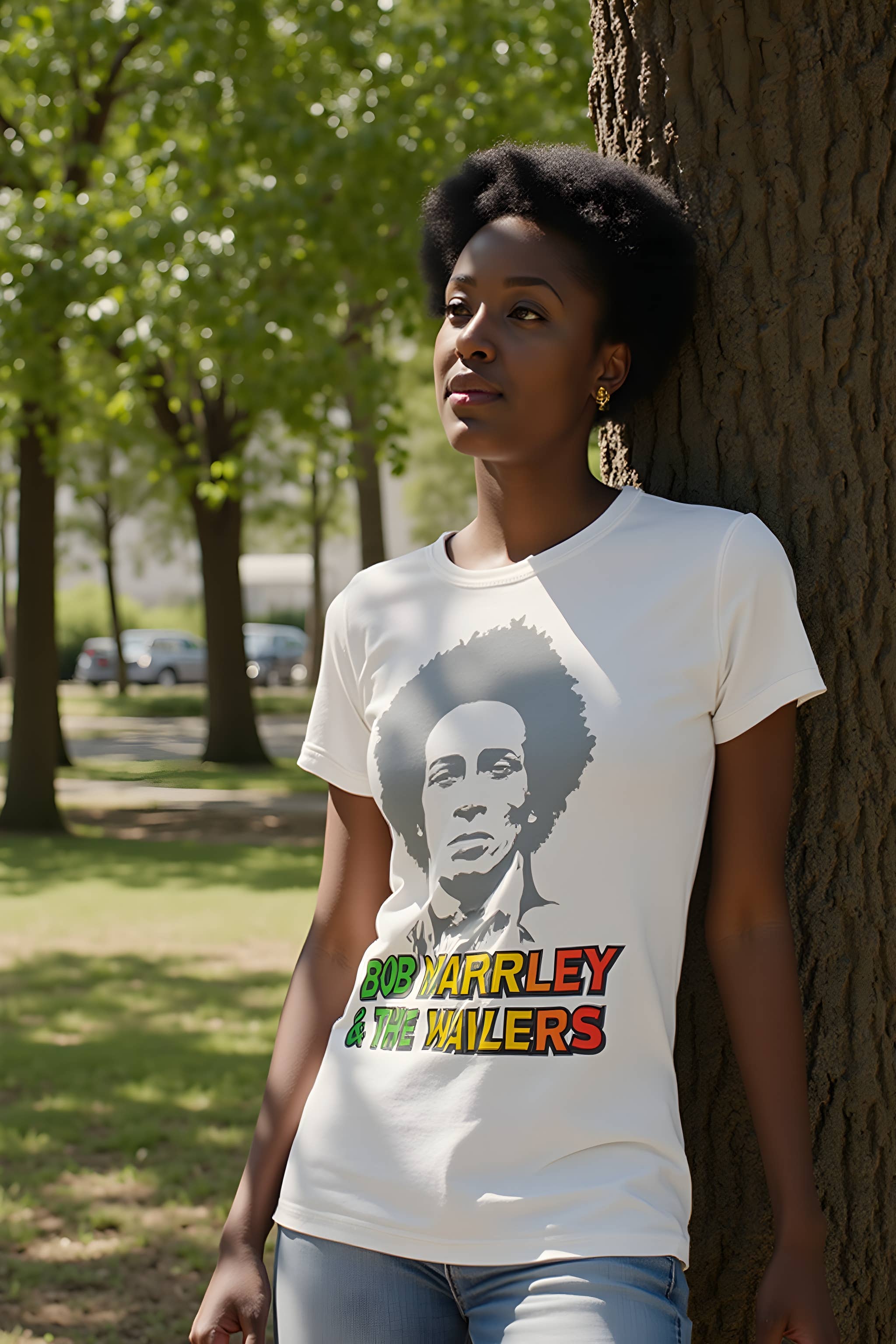 Official Store - Vente T-shirt sérigraphié – femme - Bob Marley - T-shirt Juniors Femme Wailers3