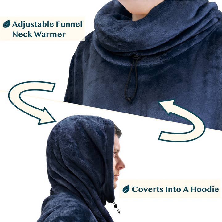 Pavilia - Wholesale Throw Blanket - Neck Warmer Sweatshirt Hoodie Blanket79
