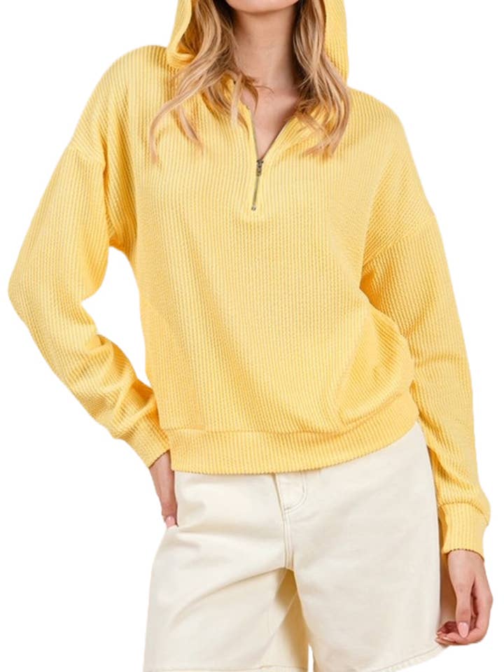 Ribbed Hoodie for wholesale by Vanilla Monkey