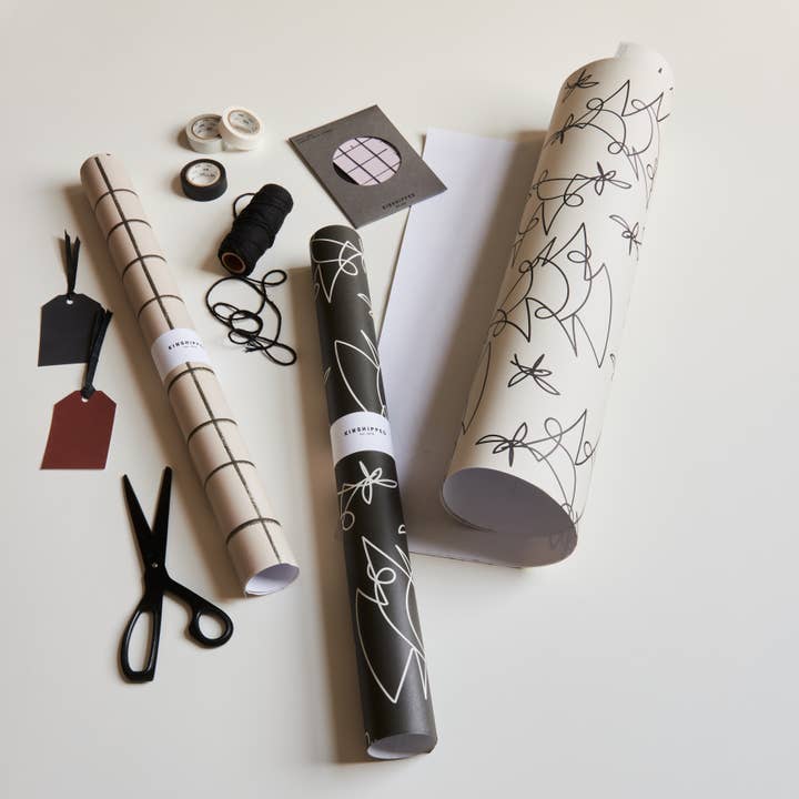 Kinshipped - Wholesale Flat wrap - TREE LINES CHRISTMAS/SEASONAL GIFT WRAP1