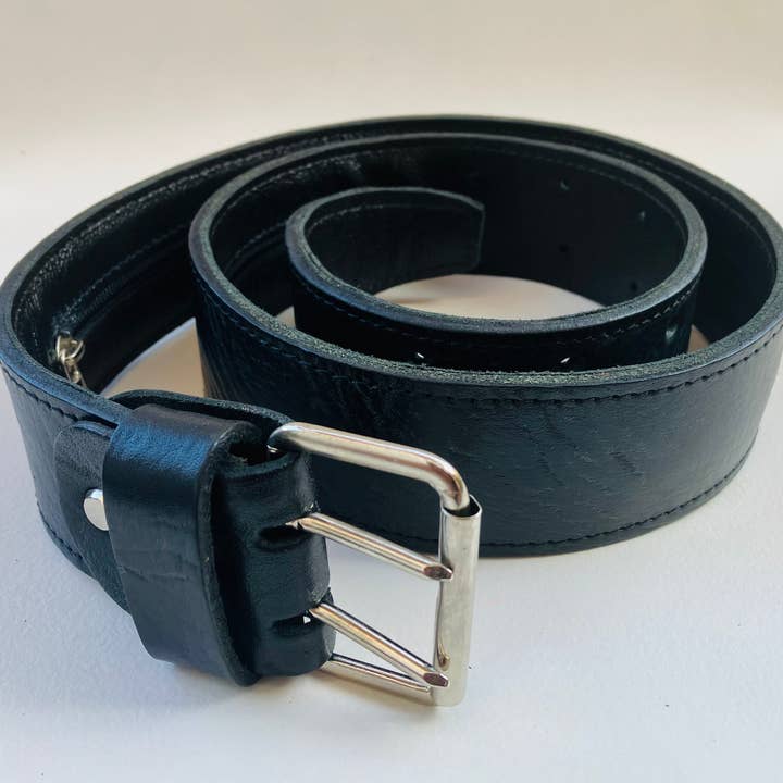 Black Money Belt, Security Belt, Leather Travel Belt for wholesale on Faire4