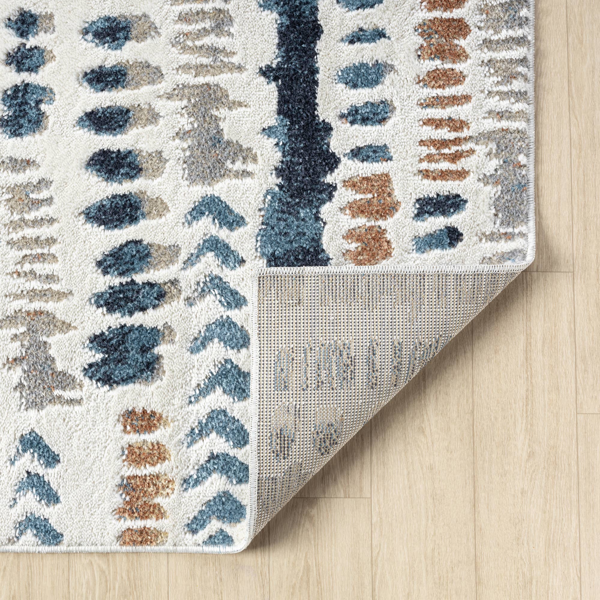 LR Home - Wholesale Area Rug - Washable Modern Blue/Gray Abstract Indoor Area Rug2