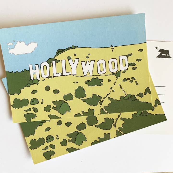 Carte postale Hollywood Sign Los Angeles California LA Souvenir pour la vente par Made by Nilina