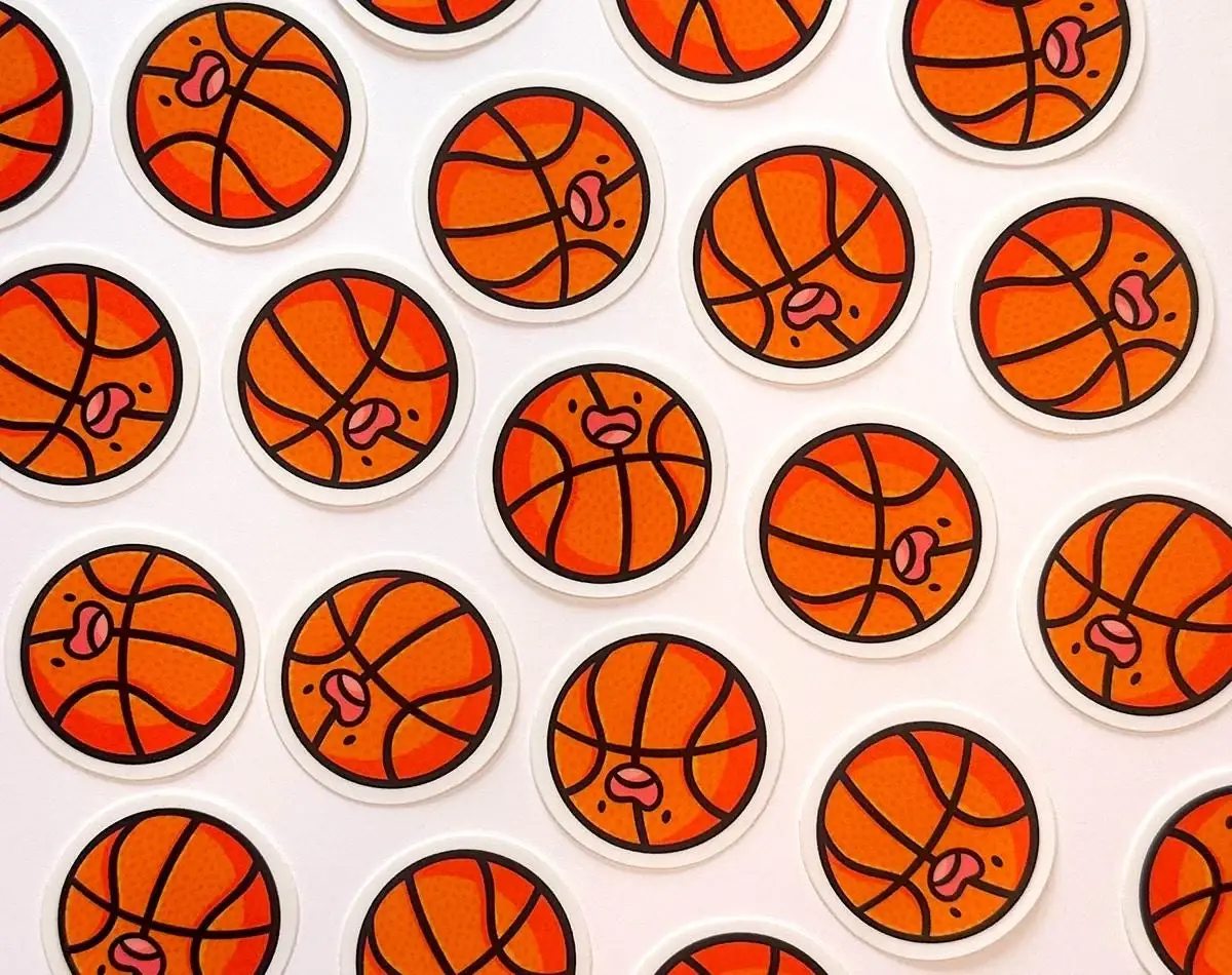 Shop Emily M - Wholesale Sticker - Basketball Mini Sticker1