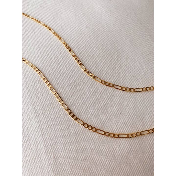 Haus of Monogram - Wholesale Pendant/Charm Necklace - Cross Necklace, Figaro Chain, Gold Filled Necklace