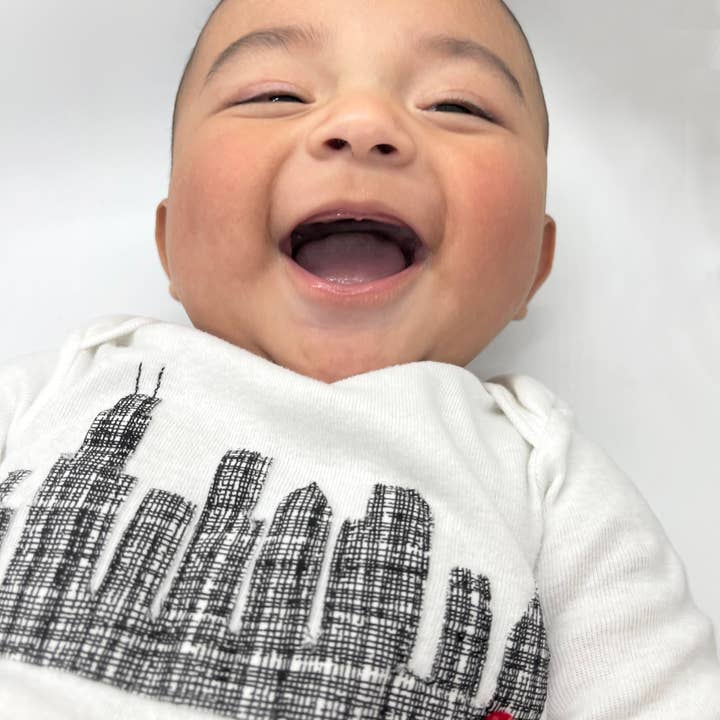 Chicago Skyline Onesie and Tee for wholesale by Loves Me Publishing