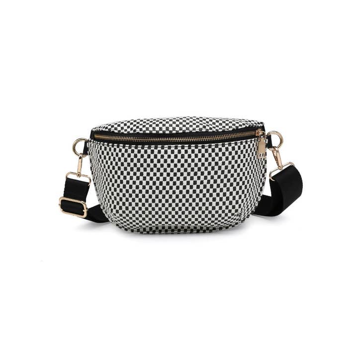 Gizelle - Small Checker Belt Bag for wholesale by Moda Luxe