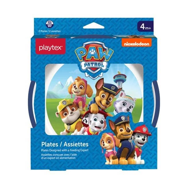 Playtex® Paw Patrol™ Never Fade, Never Peel 2 Pack Plates - Blue for wholesale by Playtex