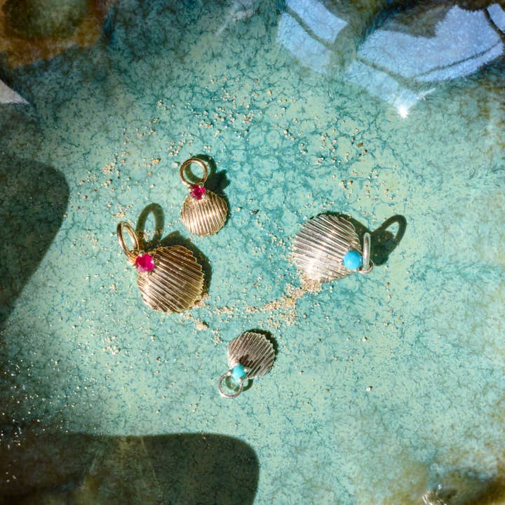ZOHREH V. JEWELLERY - Wholesale Individual Charm/Pendant - Turquoise Shell Pendant Sterling Silver