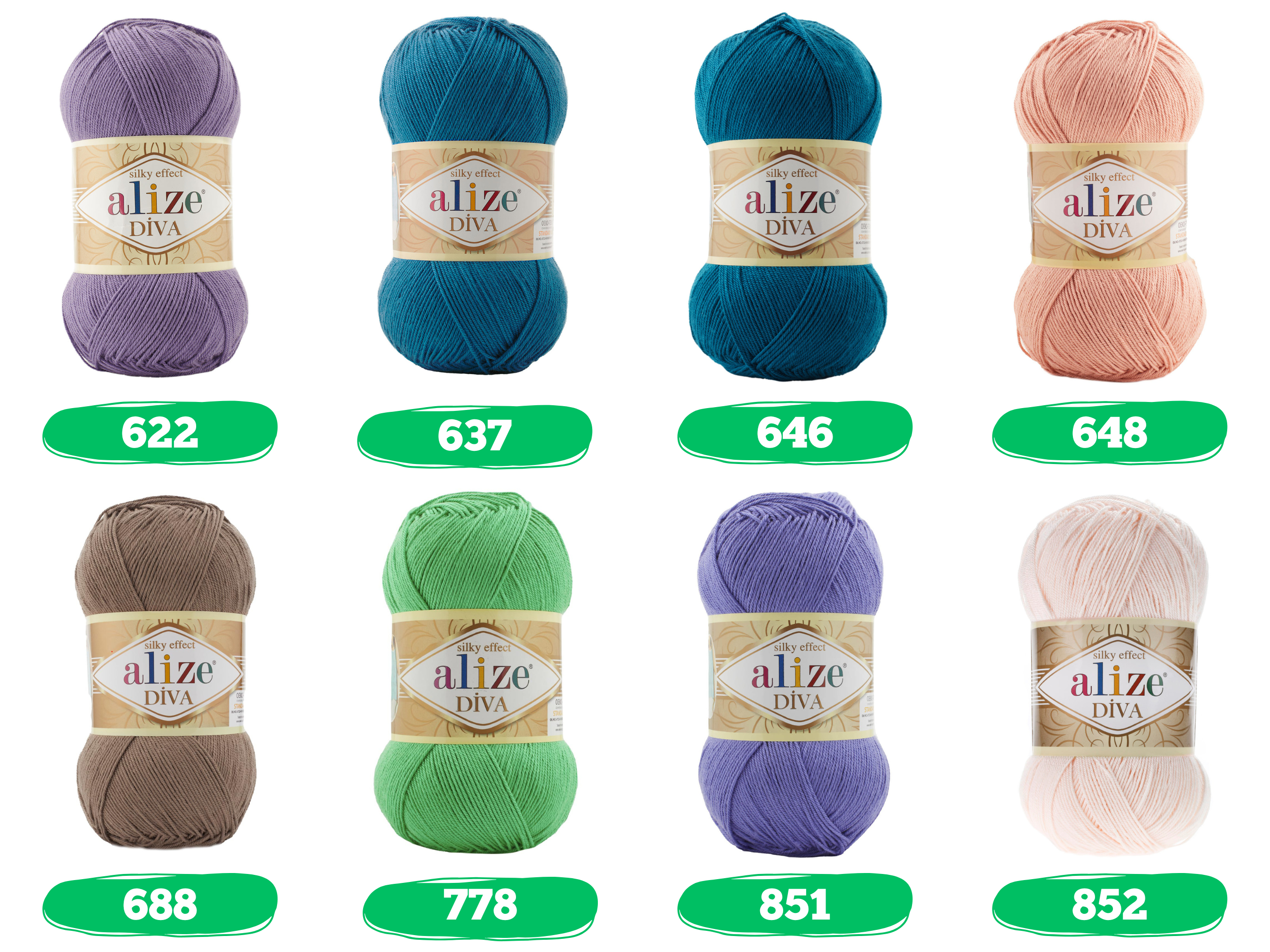 Craftsyarn - Vente Fils à tricoter - Alize Diva | Fil d'été acrylique léger pour bikini et amigurumi9