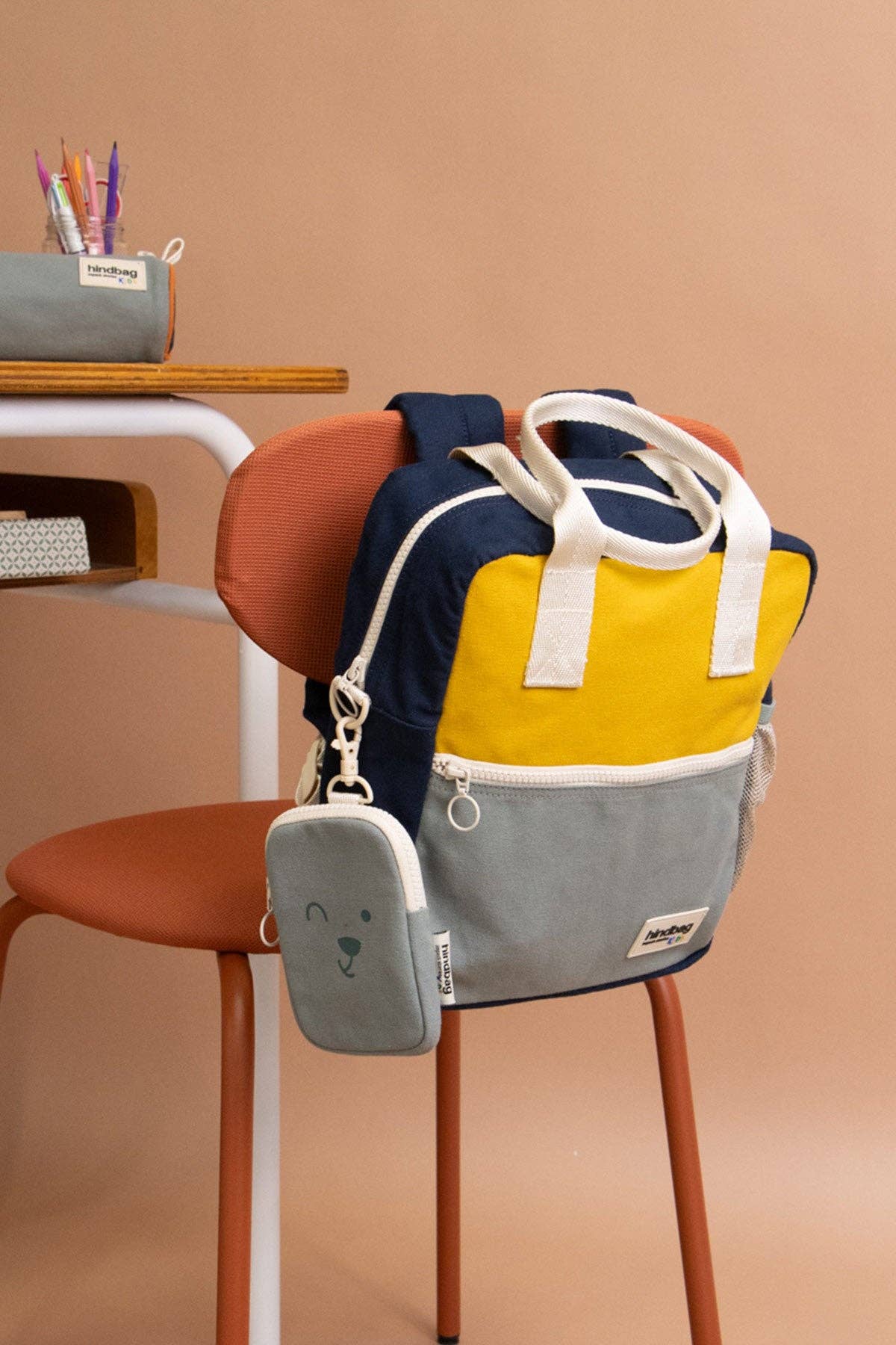 Hindbag - Wholesale Backpack - Kids - Arthur Tricolor Saffron Backpack2