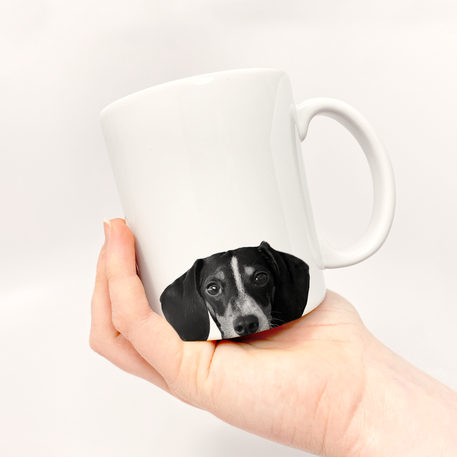 Perkie Prints - Wholesale Coffee Mug - Peeking Dachshund 1 Mug3
