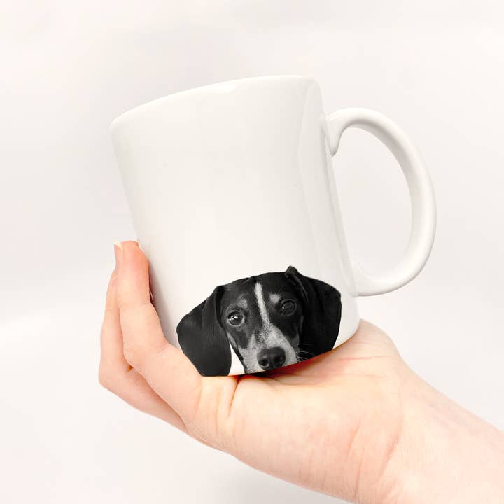 Perkie Prints - Wholesale Coffee Mug - Peeking Dachshund 1 Mug3