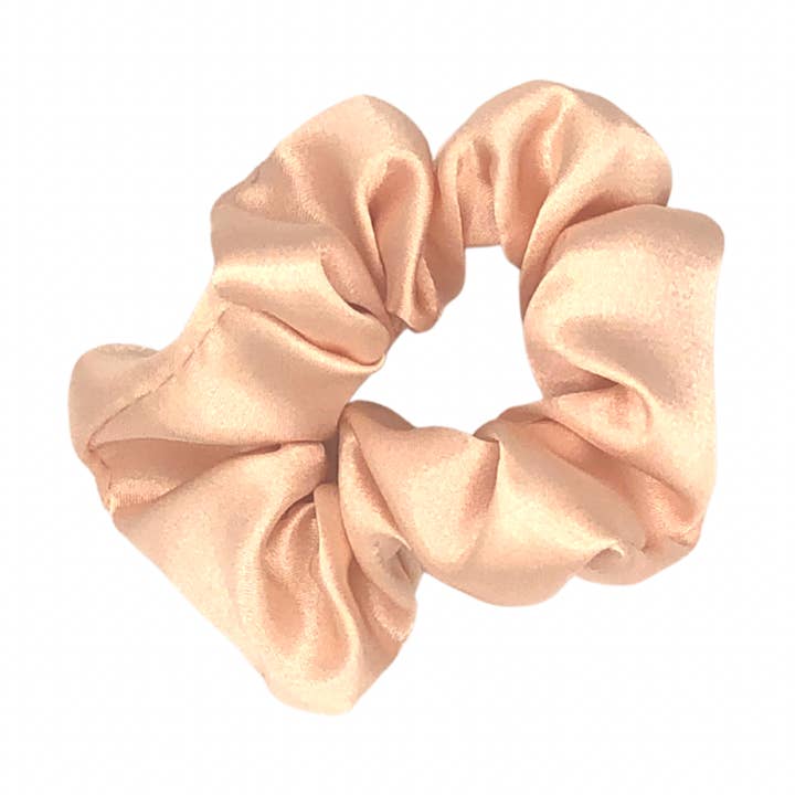 Blush Satin Scrunchie for wholesale by Never Knew I Needed
