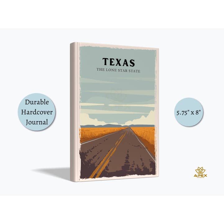 Texas Travel Journal, Texas gåva, Texas semester anteckningsbok för wholesale av Apex Artisans