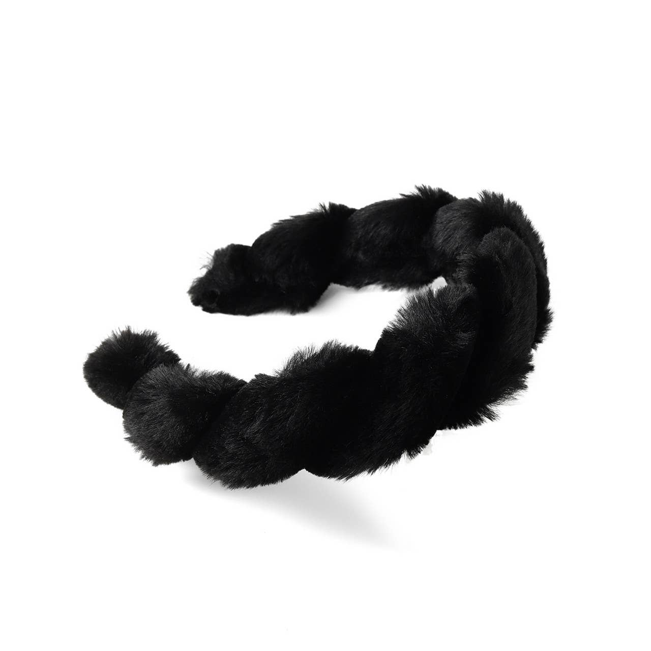 Selini New York - Wholesale Fashion Headband - Women's - " C " Shaped Faux Fur Twisted Headband0