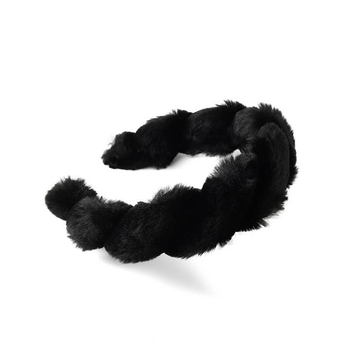 Selini New York - Wholesale Fashion headband – women's - " C " Shaped Faux Fur Twisted Headband