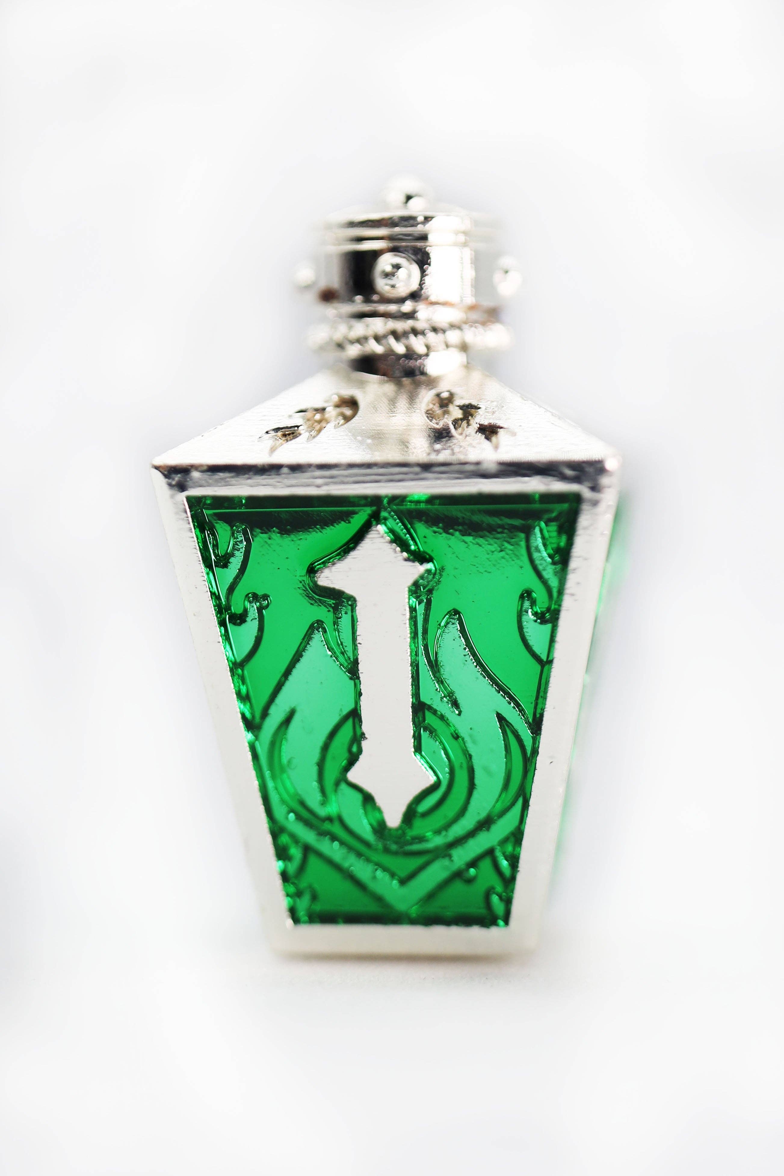 Foam Brain Games - Wholesale Dice - Moonlit Lantern: Silvered Acidfire - Metal RPG Dice Set3