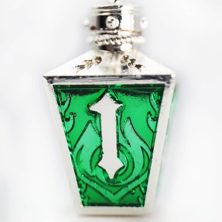 Foam Brain Games - Wholesale Dice - Moonlit Lantern: Silvered Acidfire - Metal RPG Dice Set3