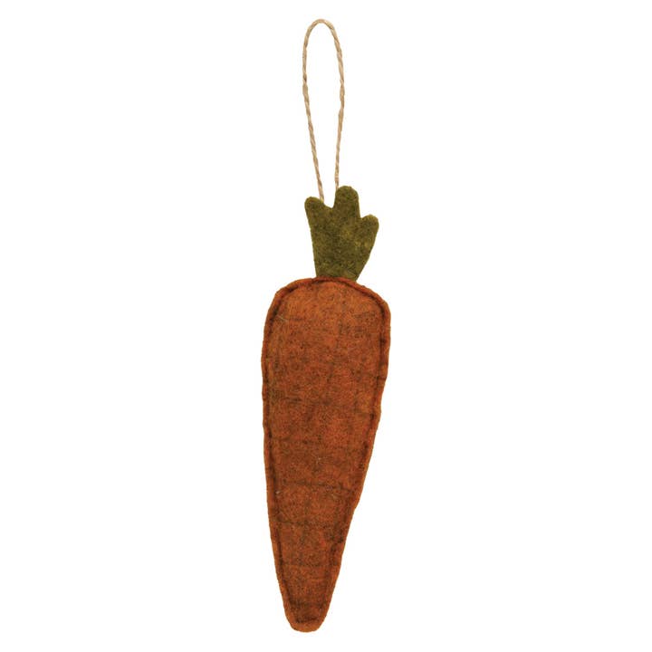 The Hearthside Collection – wholesale Ornament set – 2/Set, Primitive Carrot Ornaments2