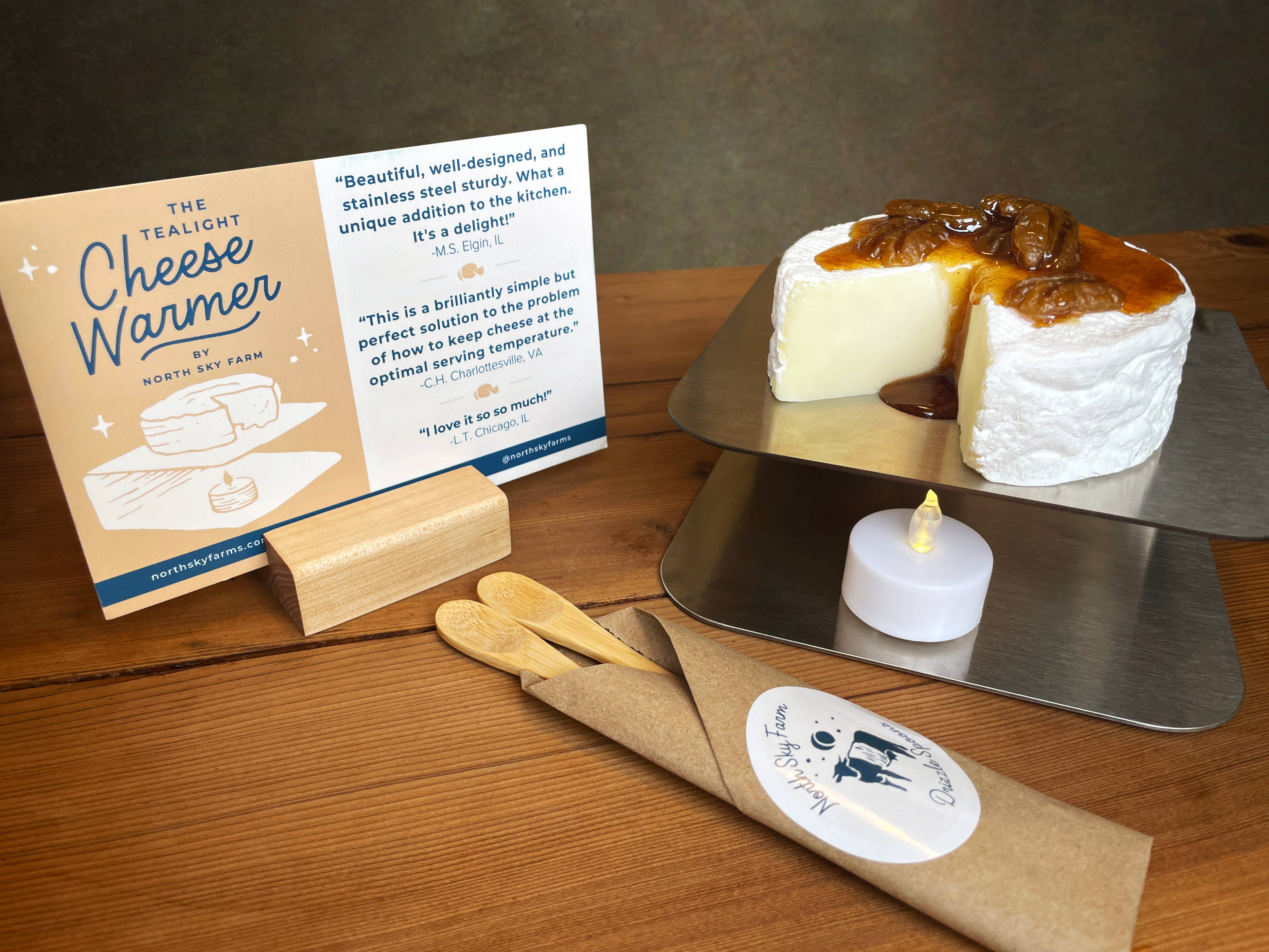 North Sky Farm - Wholesale Cheese Board - Cheese Warmer - With FREE Display Kit5