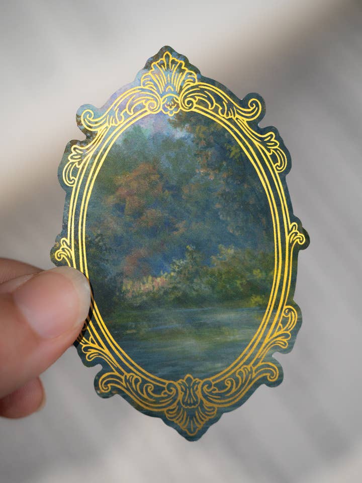 Autocollant en vinyle "The Dreamlit Pond" - Autocollant pour Kindle littéraire pour la vente par The Bookish Atelier