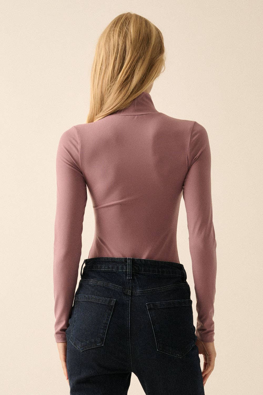 Promesa USA - Wholesale Bodysuit - Women's - Solid Knit Mockneck Long-Sleeve Bodysuit5