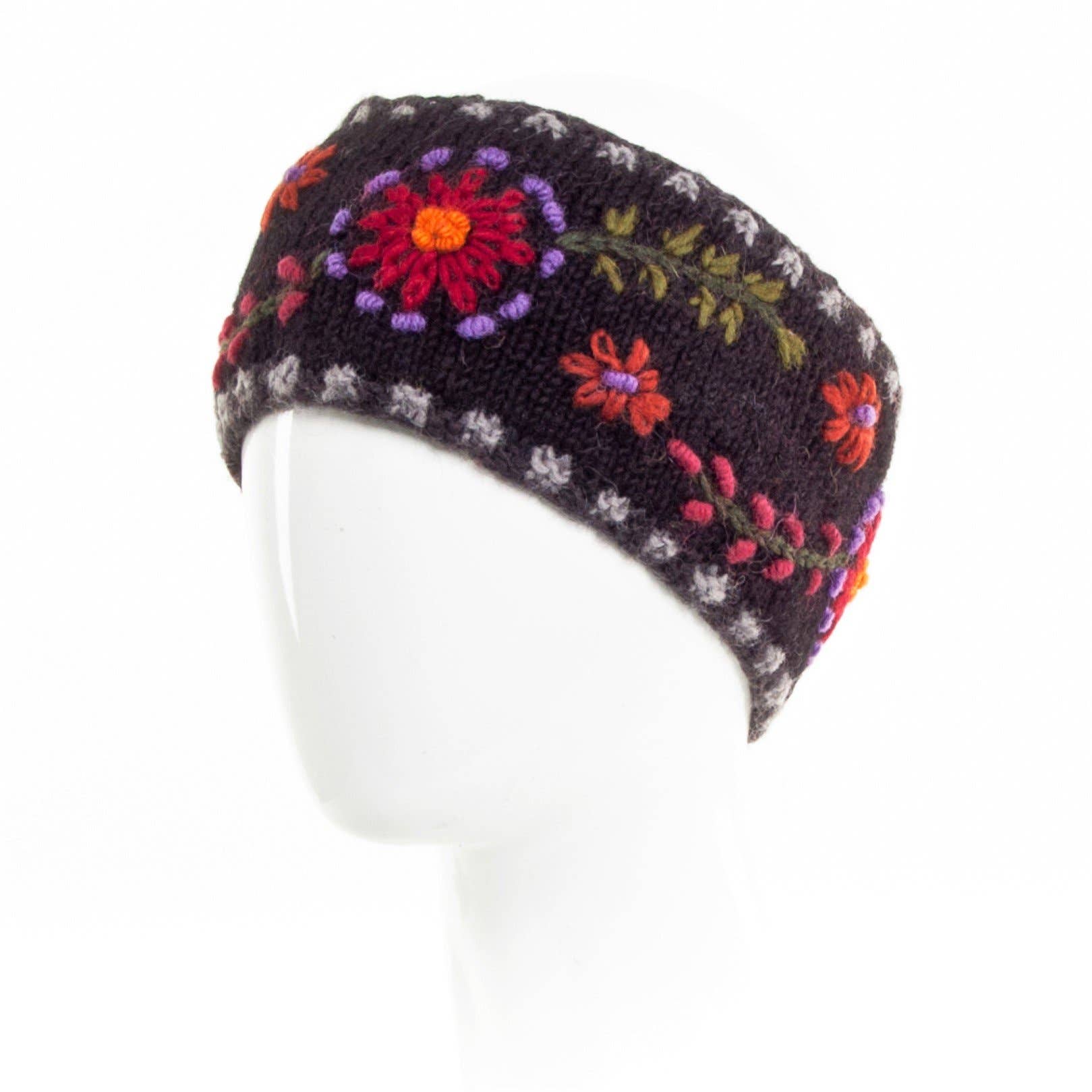 Lost Horizons Knitwear – Ships from USA - Wholesale Fashion Headband - Women's - Abigail Headband – Embroidered Wool Ear Warmer2