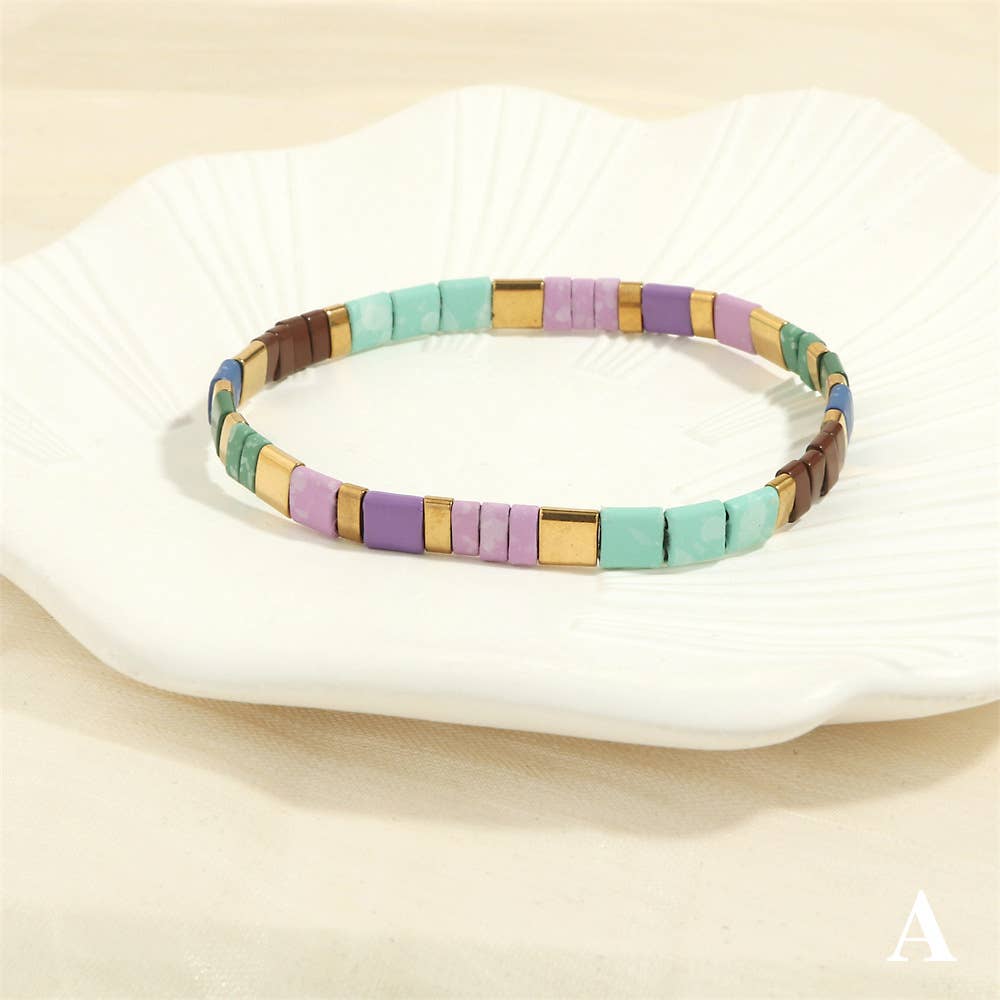 Mio Queena – Engroshandel Perlearmbånd – 5 mm TILA perle armbånd med elastik - BJ80