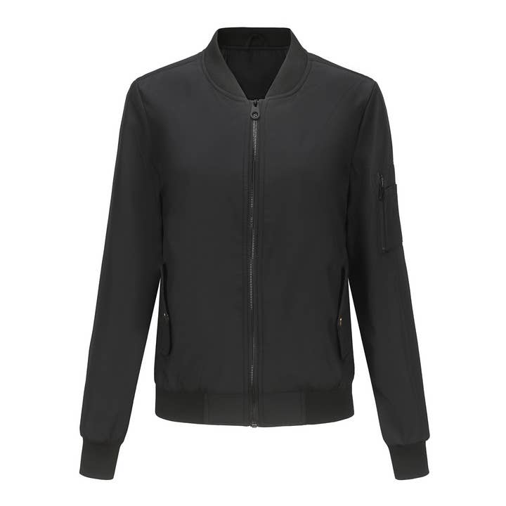 Rosa Clothing - Wholesale Bomber Jacket - Women's - zip front bomber jacket with side pocket30