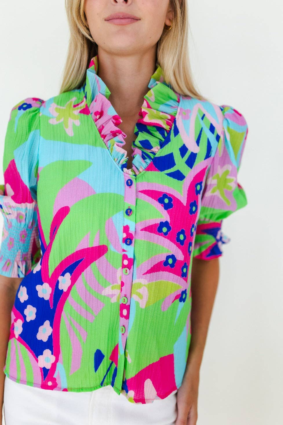 Mary George - Wholesale Button Down Shirt - Women's - Harper Top11