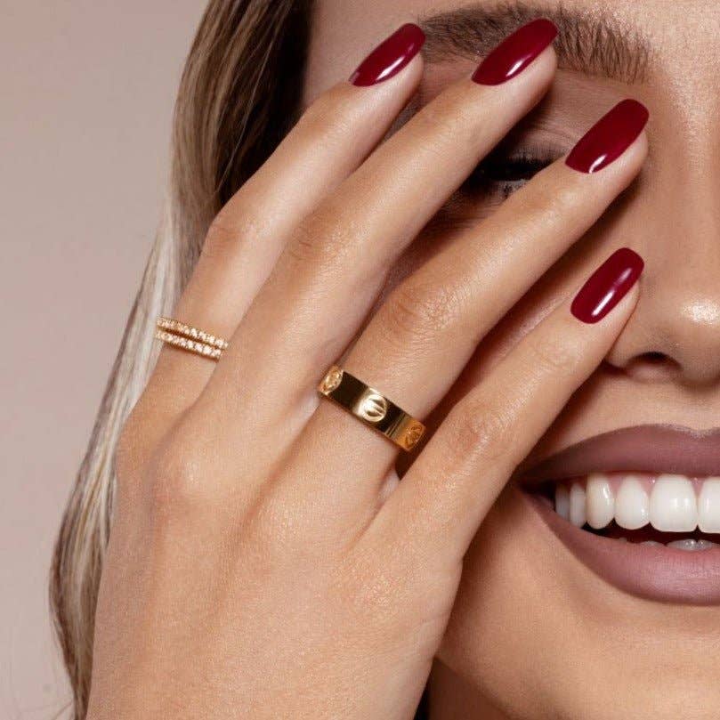 BLAIR - Wholesale Ring met meerdere stenen - LILLY RING (WITTE STENEN)2