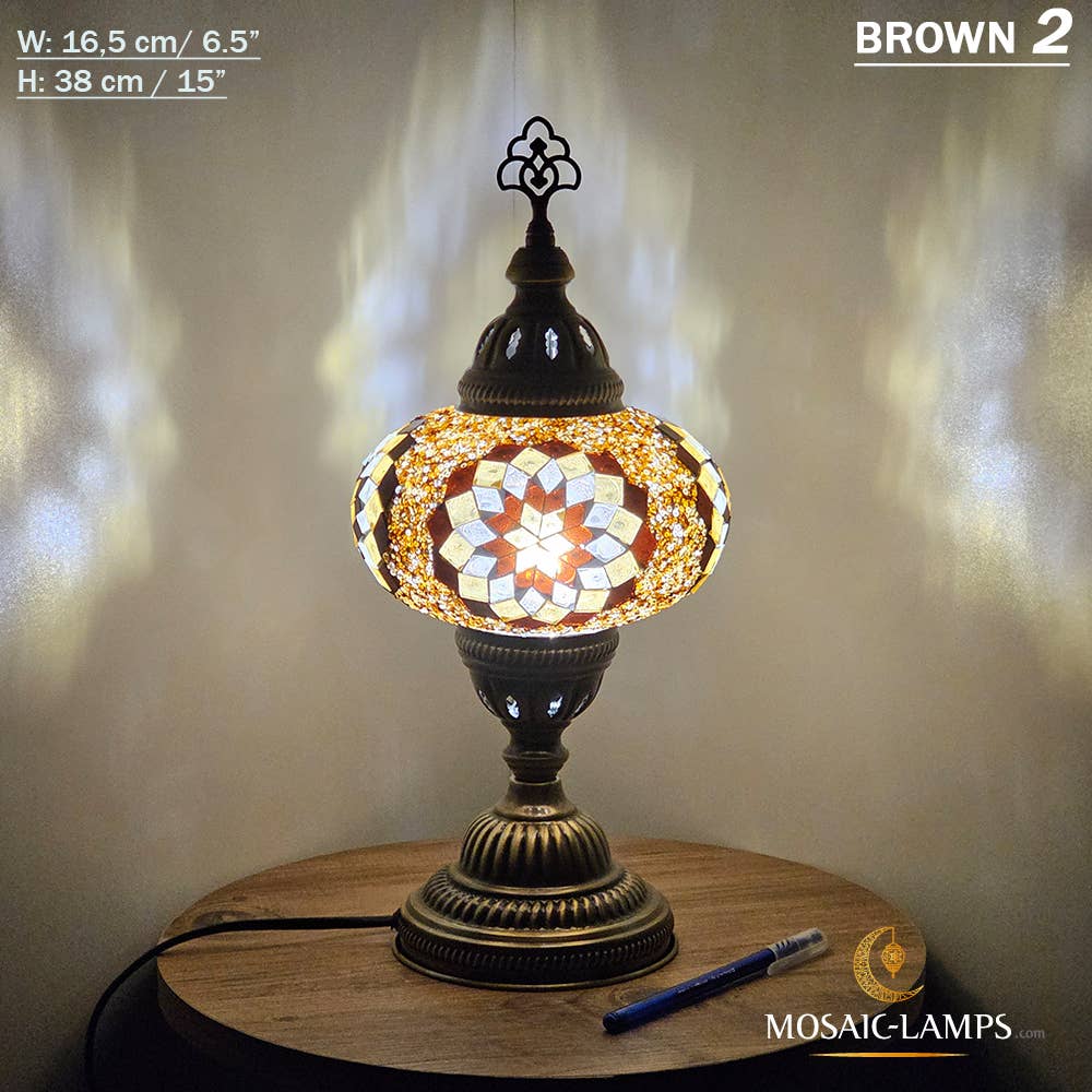 Mosaic Lamps - Vendita all'ingrosso Lampada da scrivania/d'accento - Lampada da tavolo grande a globo con mosaico turco, Marrakec, oltre 10 colori16