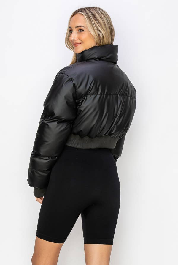 ANWND - Wholesale Puffer Jacket - Women's - 2446-HIGH NECKLIINE PUFFER JACKET4