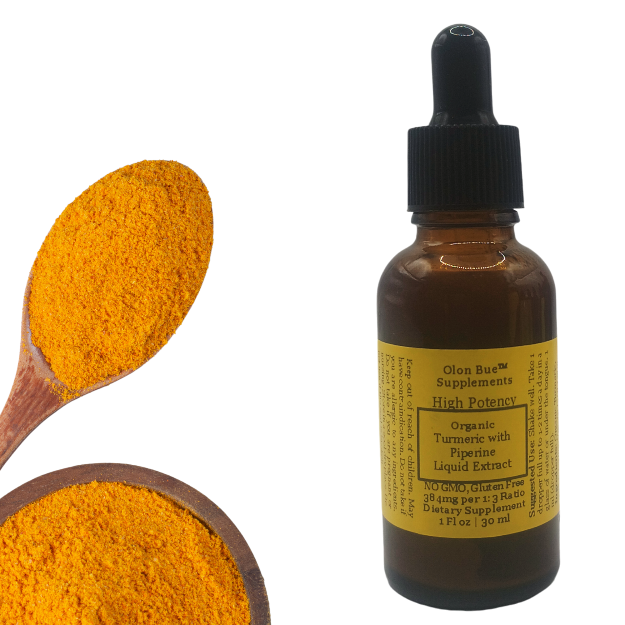 Olon Bue - Wholesale Tincture - Turmeric with Piperine Liquid Extract 1oz5