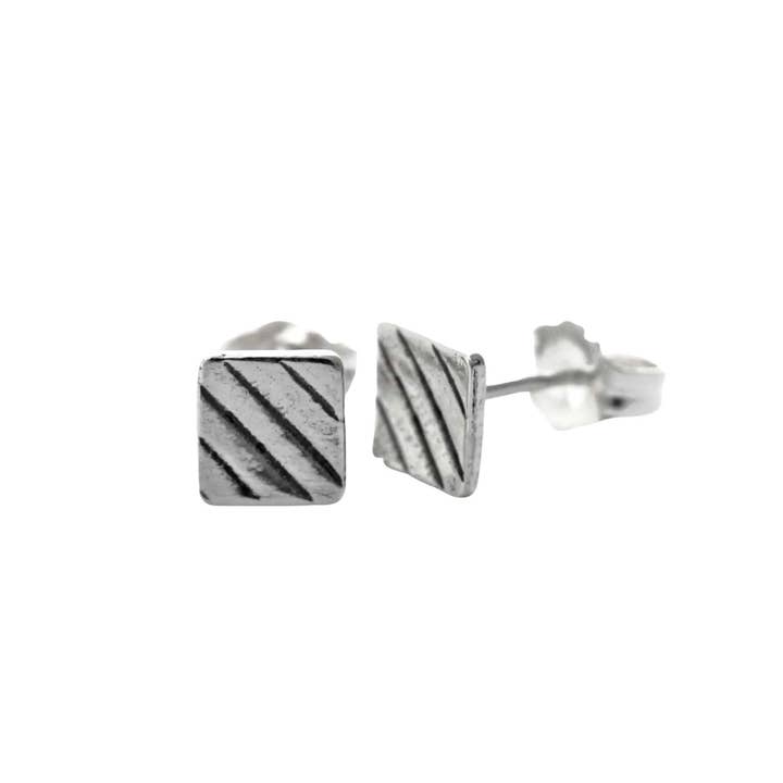Square Stud Earrings - Sterling Silver for wholesale by Jen Lesea Designs