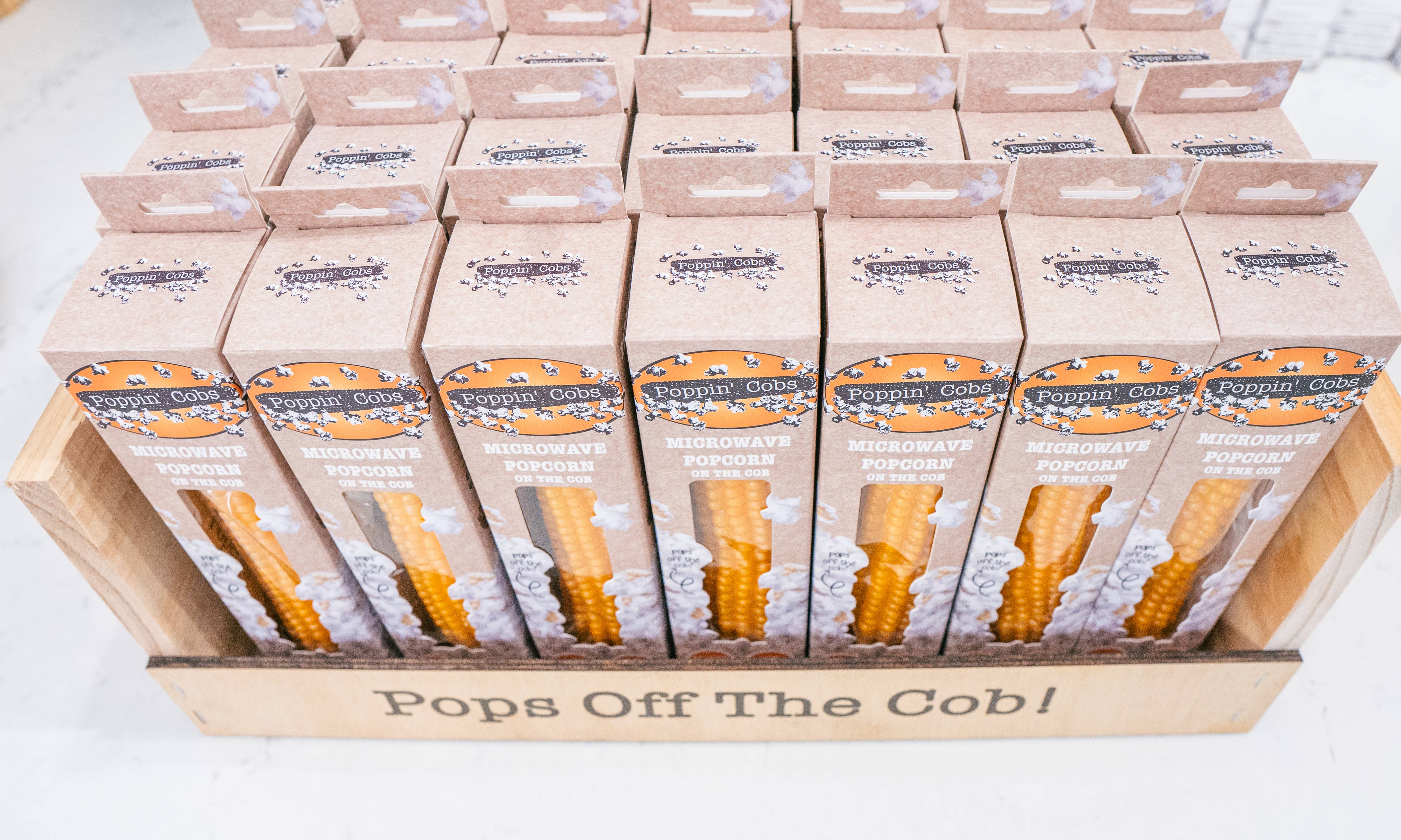 Poppin' Cobs Popcorn - Wholesale Popcorn - Microwave Popcorn - Single Pack with Counter Display3