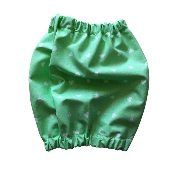 Paraorecchie per cani in cotone - Cuore verde per la vendita all'ingrosso da parte di Cockers&Co.