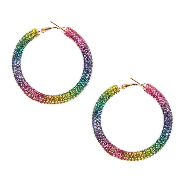 MYS Wholesale Inc - Wholesale Hoop Earrings - Rhinestone Coated Hoop Earrings5