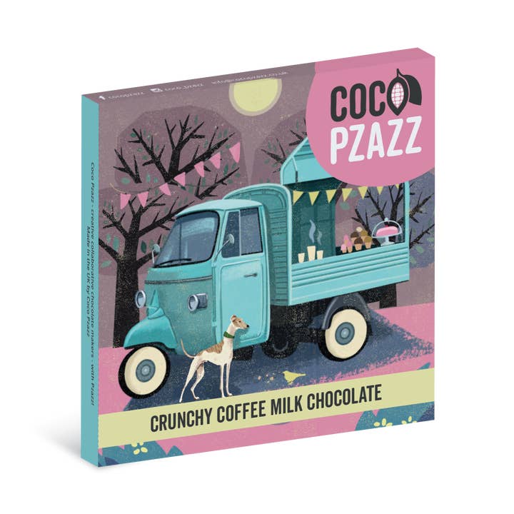 Coco Pzazz - Wholesale Chocolate Bar - Rocket68 Crunchy Coffee Milk Chocolate Bar 80g0