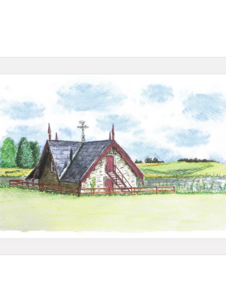 Carton House Boathouse Print for engroshandel hos Duck Blue®