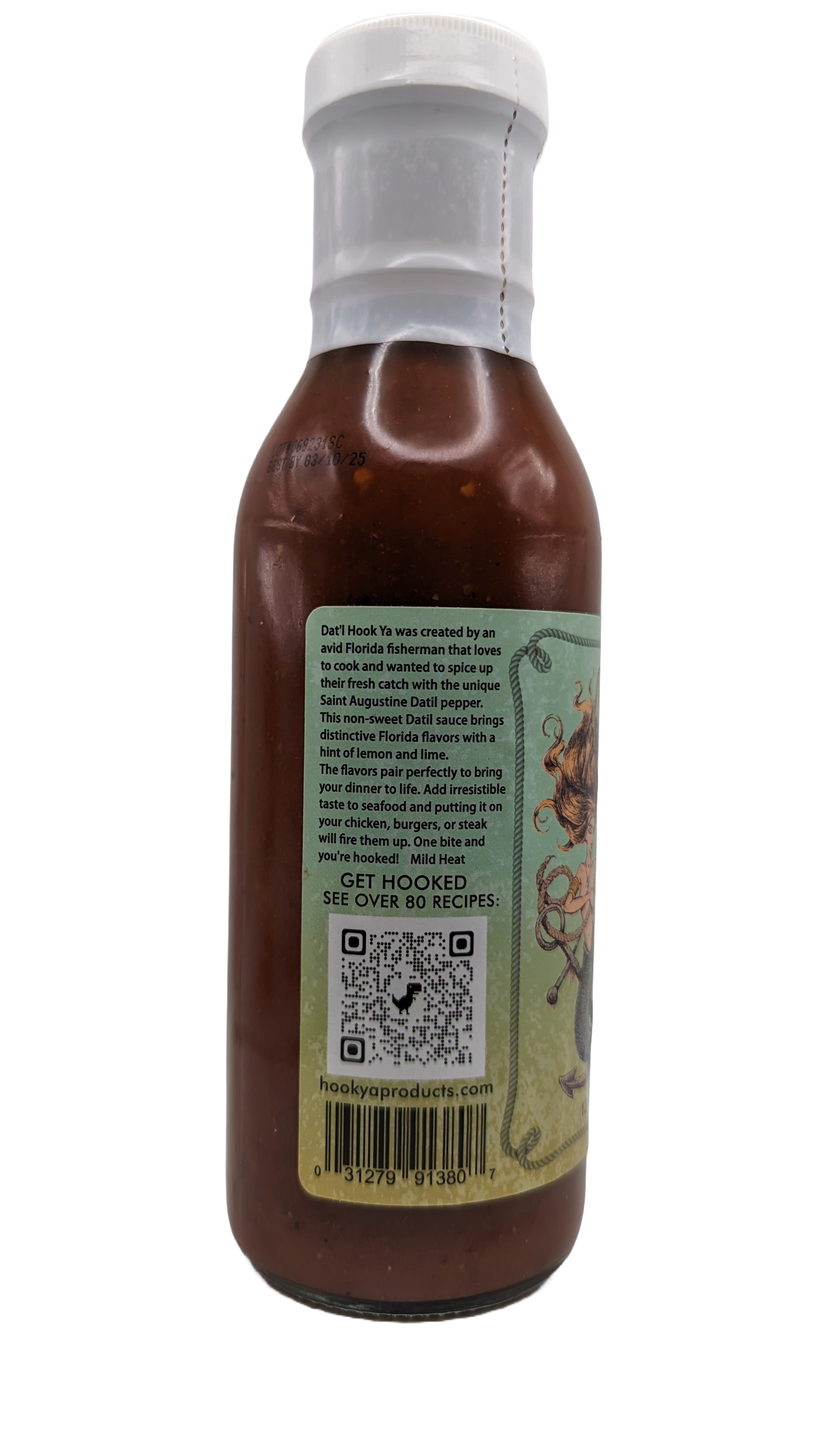Hook'Ya - Wholesale Hot Sauce - Dat'l Hook Ya Sauce- 12oz Datil Pepper Sauce Sugar Free3