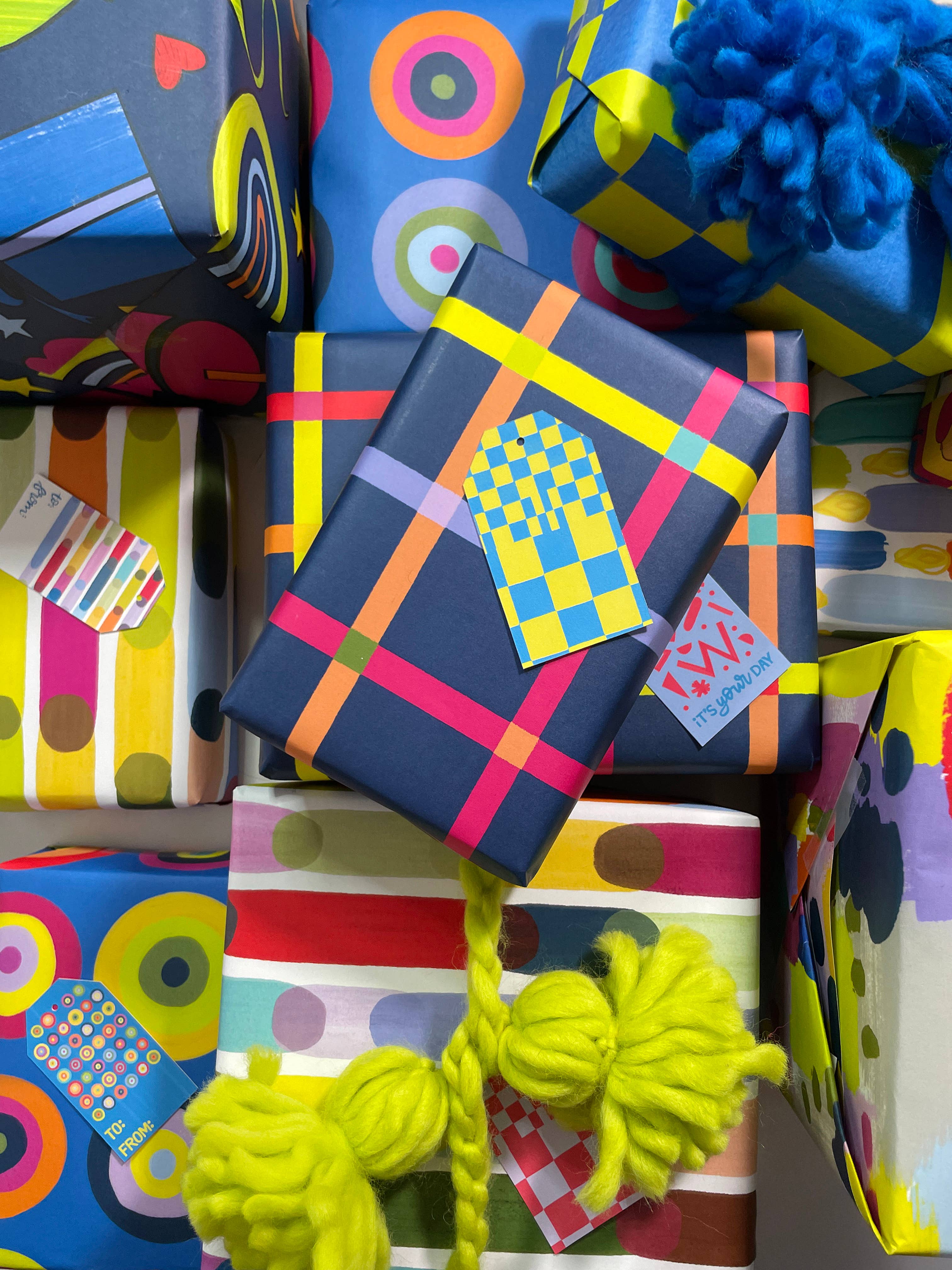 The Paper Curator - Wholesale Gift Tag - Checkered Gift Tag Set | Checkerboard Gift Tag | Gift Label4