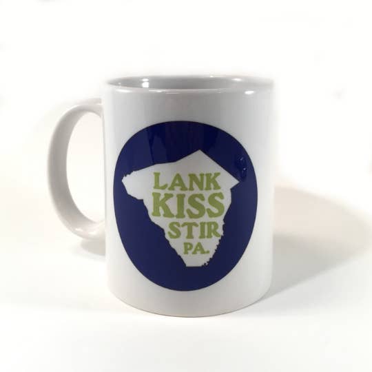Lucky Mfg. Co. - Wholesale Coffee Mug - Lank Kiss Stir Logo 11oz Mug - Lancaster, PA