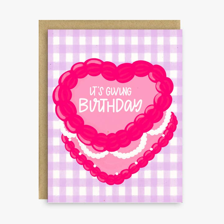 It’s Giving Birthday Card for wholesale by Little Lovelies Studio