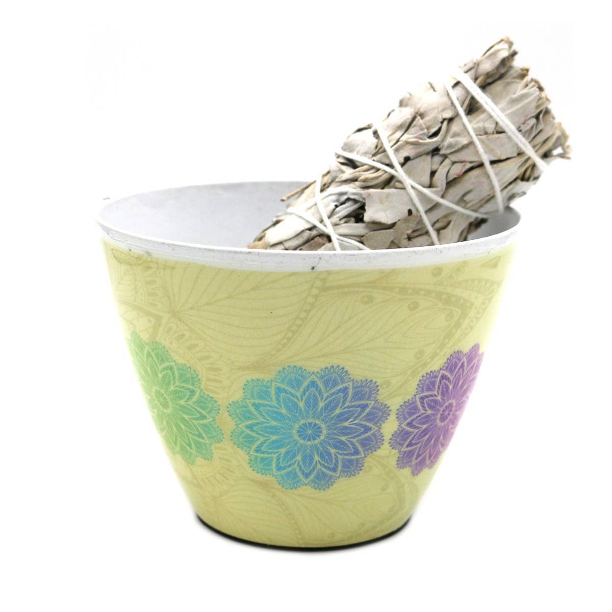 Green Tree - Wholesale Smudge Plate - Smudge Bowl 7 Chakra Mandala 10 cm1