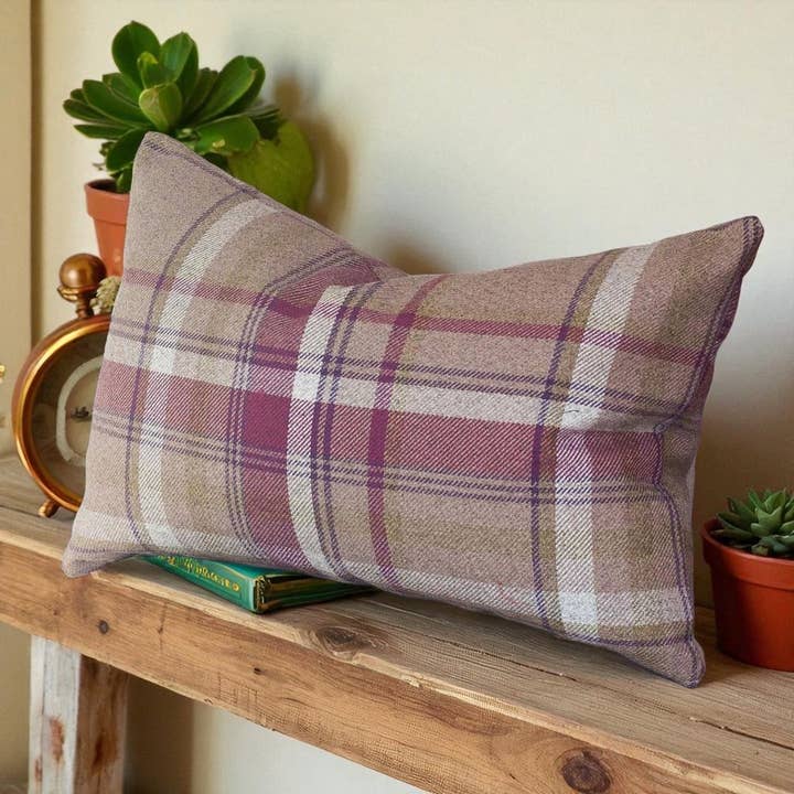 Moose & Co - Wholesale Chair cushion - Heather Balmoral Check Wool Touch cushions