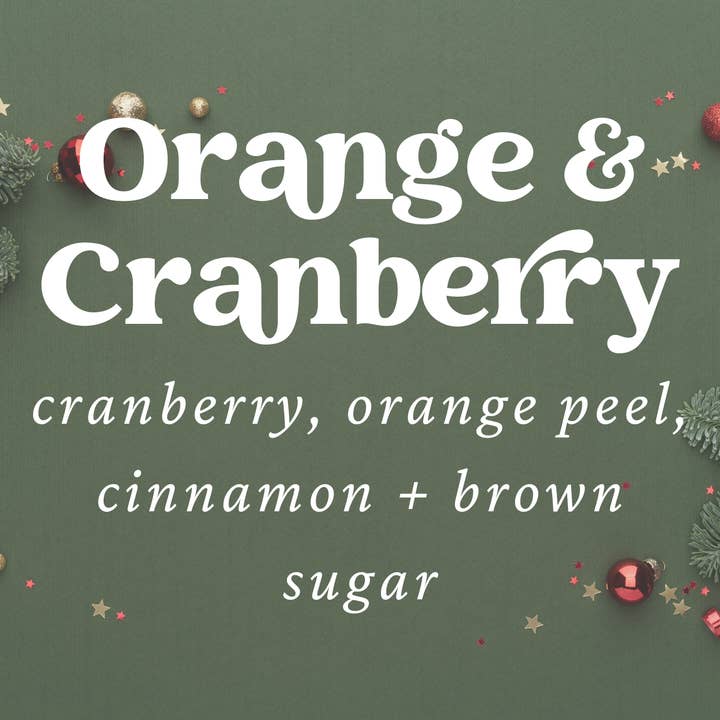 Orange & Cranberry Scented Snap Bar Wax Melt Christmas for wholesale by Meleri and Maple Co