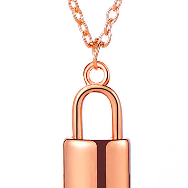 Plush Looks - Wholesale Pendant/charm necklace - Simple Fashion Lock Necklace