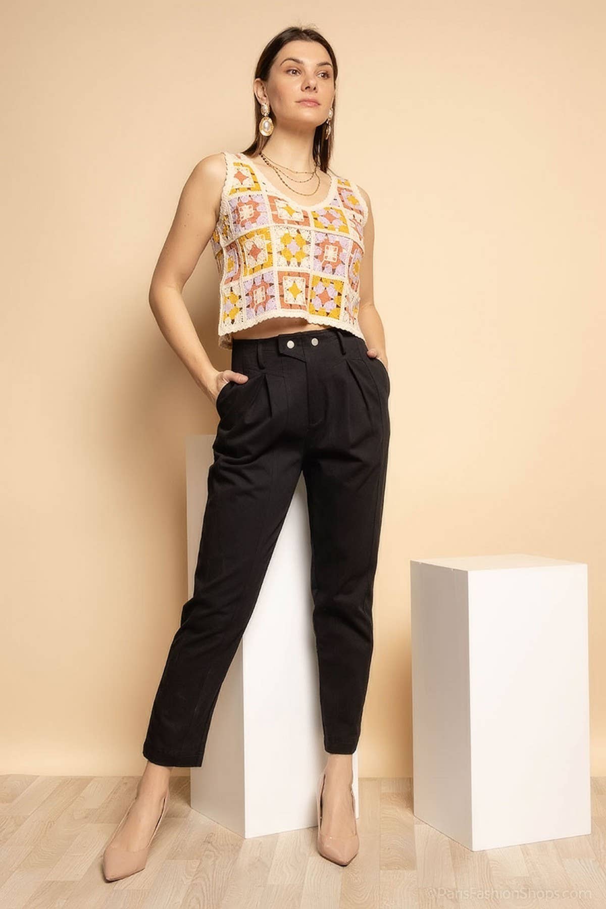 Daphnea - Wholesale Pants - Women's - 3773 CARROT PANTS4